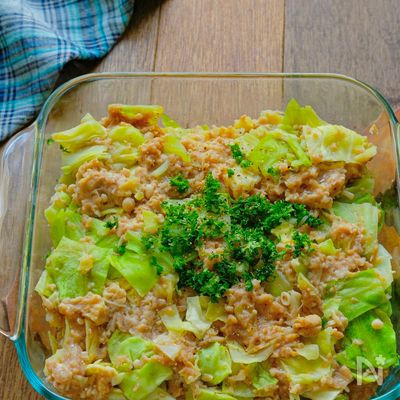 食べたら和風ロールキャベツ?鶏ひき肉ときゃべつのレンジ蒸し