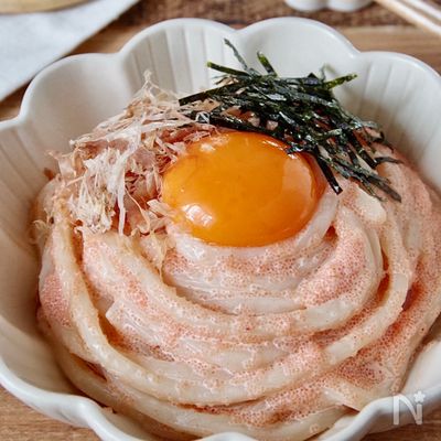 5分で完成!和風明太マヨうどん