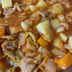 1103098の作ってみた!投稿(給食で出るあのスープ♪【ポークビーンズ】)