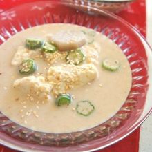 里芋の冷んやり胡麻&豆乳豆腐の味噌汁