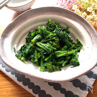 菜の花の美味しい食べ方・無限菜の花♡菜の花の麺つゆ炒め