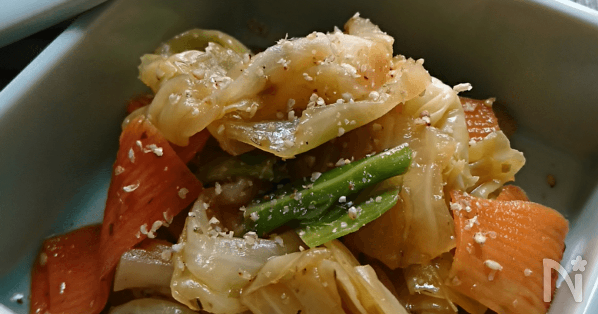 レンチン3分♪〜塩昆布キャベツのやみつき系おかず(常備菜)〜