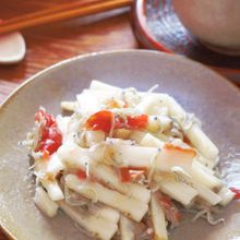 5分で簡単♪長芋の梅じゃこ炒め