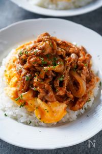 豚こまで簡単♪『とろたまポークケチャップライス』子供大絶賛♡