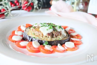 オーブンにおまかせ♡茄子のとろーりハンバーグ♡