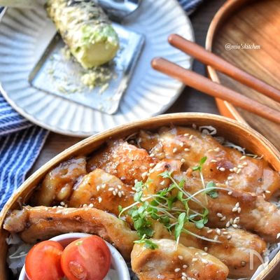 安い肉でも柔らかい♡ガッツリ旨し♡豚ロースde旨辛わさび丼♡