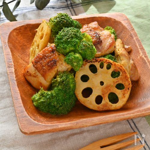 鶏肉とブロッコリーのカレーマヨ炒め