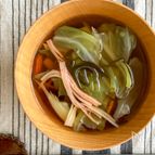 【キャベツの昆布スープ】5分でOK！包丁いらず♪あと1品に❤