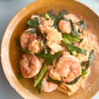 【えびニラ玉】とろっとあんかけ♡だしパックで味付け簡単