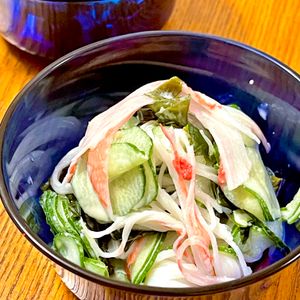 michuの作ってみた!投稿(ハマるサラダ♡きゅうりとカニカマの柚子胡椒レモンマヨサラダ)