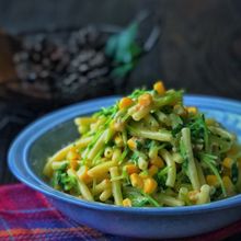 包丁まな板不要!隠し味が決めて!*豆苗コーンマカロニサラダ*