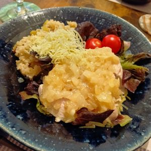 まもの作ってみた!投稿(鶏むね肉のとろとろ新玉バターソース。やわらかこうじバター蒸し)