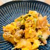 ちひろの作ってみた!投稿(厚揚げと小松菜の《甘辛そぼろ♡てりたま》)