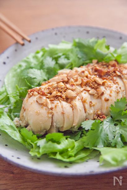 たっぷりレタス！レンジでよだれ鶏