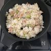 間違いない美味しさ！ガーリックペッパー鶏ねぎチャーハンの工程3