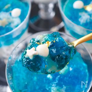 レンジで作れる七夕スイーツ【キラキラ光る天の川ゼリー】 | レシピ