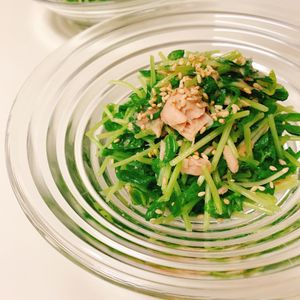 りんの作ってみた!投稿(包丁不要♡レンチン１分で♡豆苗1袋即ペロリ♡無限豆苗サラダ♡)