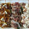 【ズッキーニ豚バラ串3種盛り】タレ・梅しそ・ネギ塩の工程4