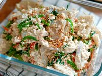 レンジで簡単♡れんこんほうれん草のヘルシー白あえ【作りおき】