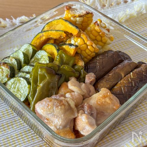 ほったらかしで旨味じゅわっ！鶏肉と夏野菜の焼き浸し