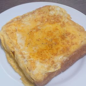 オレンジの作ってみた!投稿(甘じょっぱ系フレンチトースト＊チーズとろけるモンティクリスト)