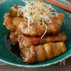 水なすの豚ばら巻き
