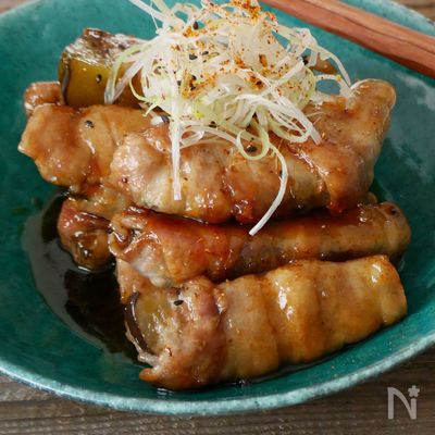 水なすの豚ばら巻き