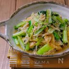レンジで簡単！＊小松菜とえのきと油揚げの白だし煮＊