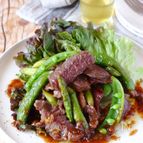 牛肉と春野菜のハニージンジャーソース