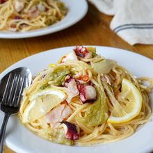 包丁不要・フライパン1つで【タコとレタスのペペロンチーノ】