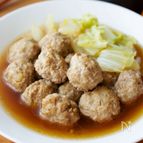 『白菜とふんわり豚団子の煮込み』豆腐でやわらか♬やさしい味♡