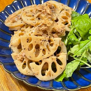 michuの作ってみた!投稿(レンジでラクラク♪『無限♡れんこんとツナのうまだれサラダ』)