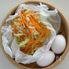 せいろでふんわり【白菜とにんじんの蒸し卵サラダ】の工程2
