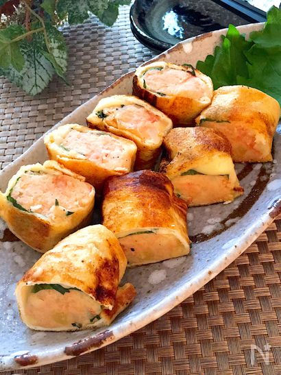 油揚げでヘルシー♡明太ポテサラコロッケ風