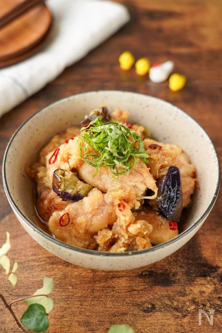 なすと鶏肉のみぞれ漬け
