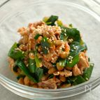 【豚こま納豆ニラキムチ和え】パパっと！スタミナ副菜