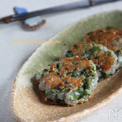 葱だく塩昆布のれんこん餅