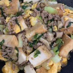 ブー子の作ってみた!投稿(【卵とひき肉の甘酢あん】厚揚げ入り♪ボリュームたっぷり♡)