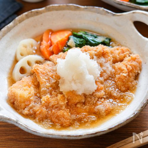 定食屋さんの【おろしチキンカツ煮】味付けこれだけ！