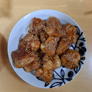 728185の作ってみた!投稿(ワンパン10分【甘辛鶏唐揚げ】漬け込み不要！揚げ焼きで簡単♩)