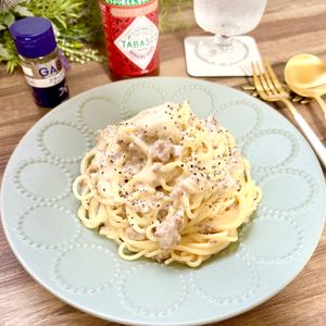 のりのり🐾🎀🤍の作ってみた!投稿(【味噌チーズパスタ】フライパンひとつでコク旨)