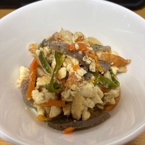 ちちちの作ってみた!投稿(ご飯が進むヘルシー和食😘🍚濃厚ごま味噌の炒り豆腐♪)
