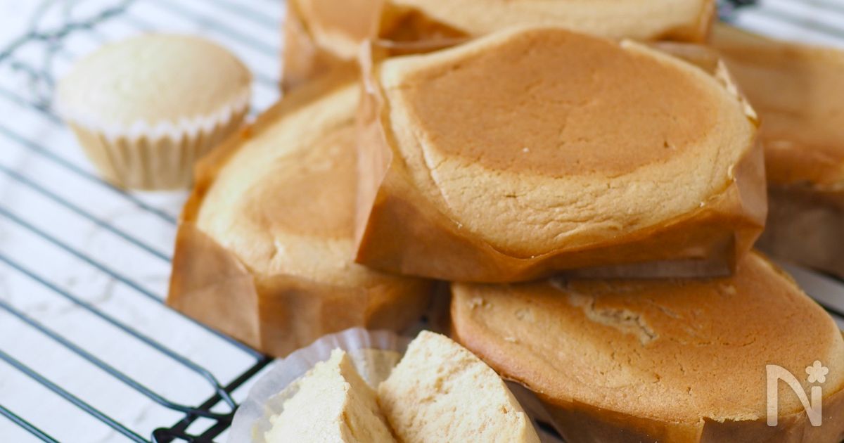 紙袋で焼く、しっとりシュワほわっチーズ蒸しケーキ【型不要】