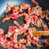 皮むきなすと牛こまの中華風とろみ煮の工程2