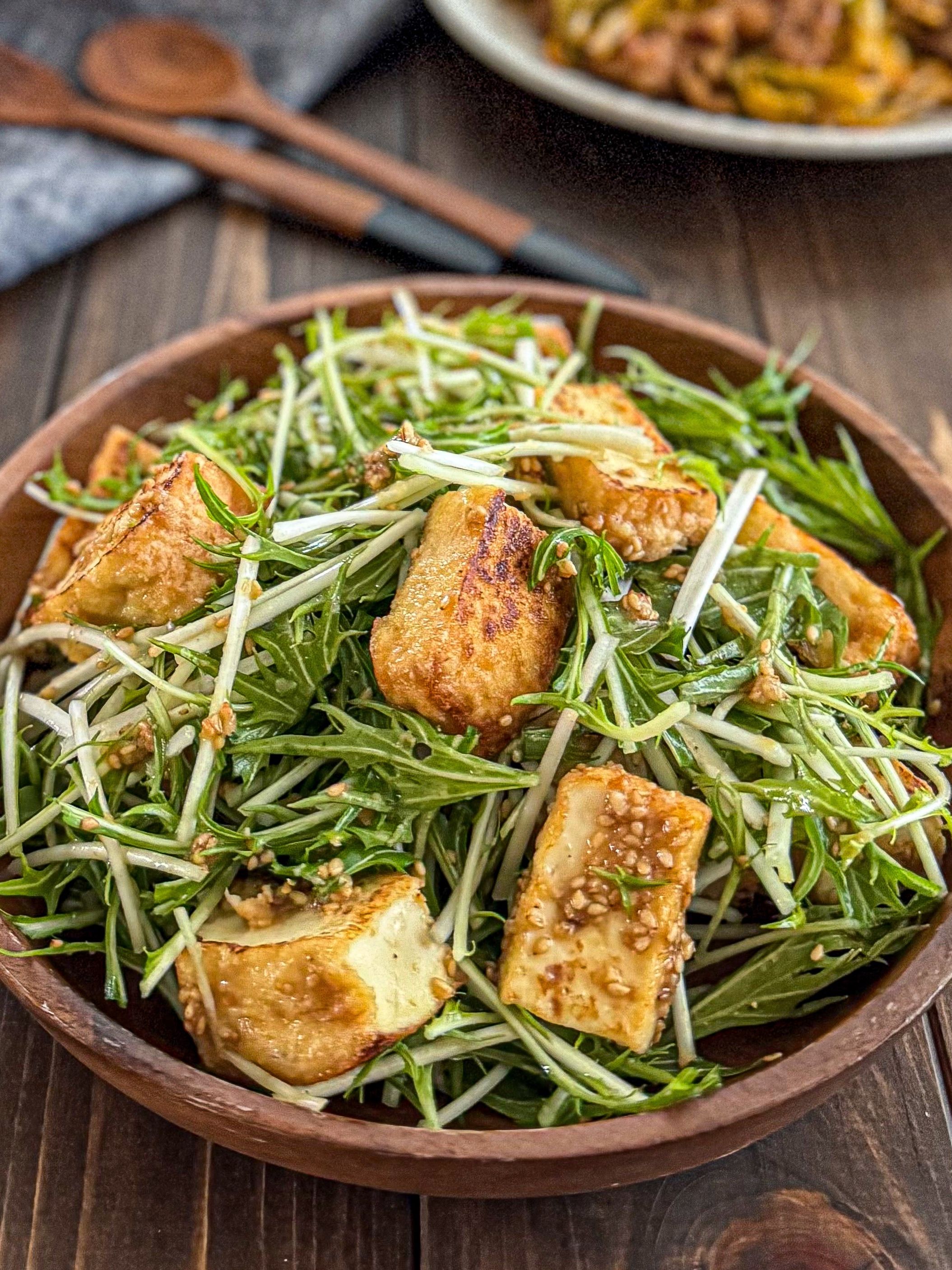 水菜のごま味噌サラダ