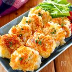 【長いもれんこんゴロッと焼き】シャキッもっちり♡チーズで濃厚