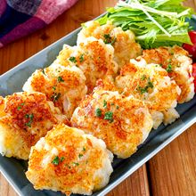 【長いもれんこんゴロッと焼き】シャキッもっちり♡チーズで濃厚
