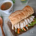 【暑い夏に♪】ごまドレで爽やかバインミー