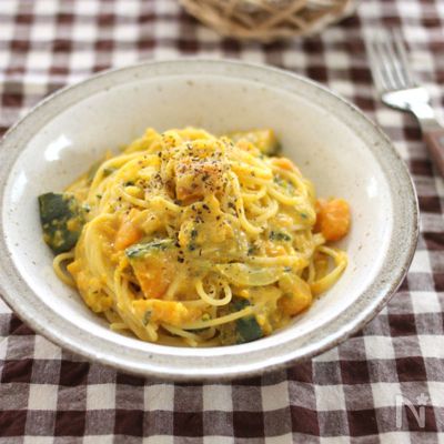 かぼちゃの塩麹クリームパスタ