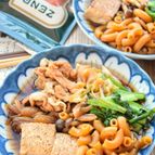 黄金比de簡単♪絶品過ぎる♪マメロニde豚すき焼き風♪